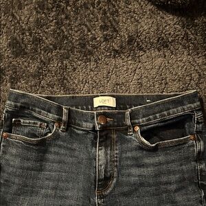 LOFT High Rise Dark Wash Jeans